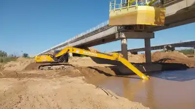 La bajante del Bermejo los obligó a intervenir: Sameep ya trabaja en Puerto Lavalle