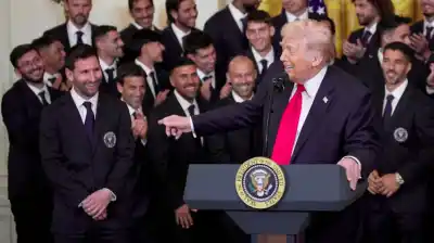 La visita histórica de Messi a la Casa Blanca y el detalle del regalo que le entregó a Trump