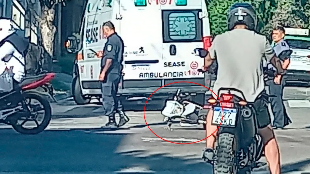 La moto involucrada