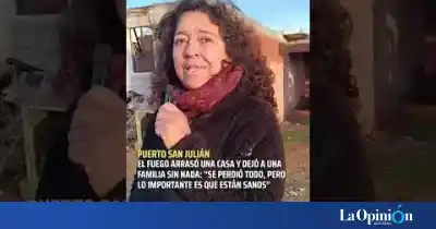 Perdieron todo en un incendio en San Julián y piden ayuda para reconstruir su hogar