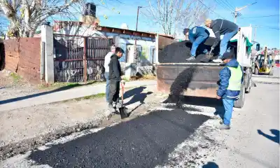 Obras en el barrio Tiro Federal: así avanzan los trabajos en una transitada calle de Trelew