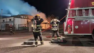 El fuego arrasó con las oficinas de Lartirigoyen en General Pico: lo que encontraron los bomberos al llegar