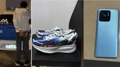 Le robaron las zapatillas que llevaba para entregar y terminó detenido tras una persecución