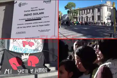 El homenaje al Indio Solari en Paraná que nadie esperaba: la placa que emocionó a todos