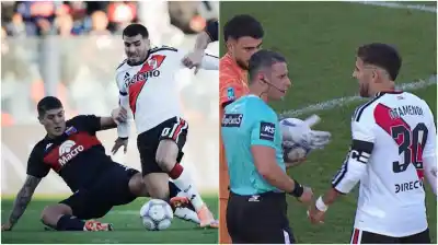 La furia de Otamendi tras la jugada que River reclamó como penal y el VAR ignoró