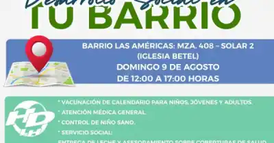 ¿Qué servicios gratuitos llegan este domingo al barrio Las Américas?