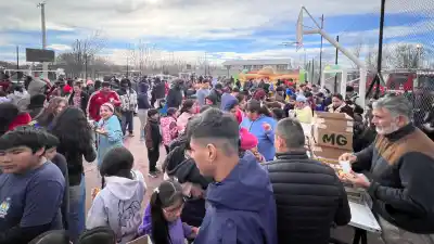 El festejo que reunió a 230 chicos en El Chañar: qué pasó en el playón