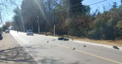 Un motociclista de 85 años terminó herido tras ser embestido en una ciclovía de Junín