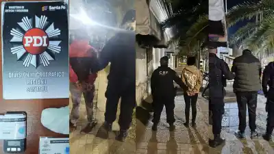 La huida que terminó en una redada: cayeron cuatro personas con drogas y un arma cargada en el B° Yapeyú
