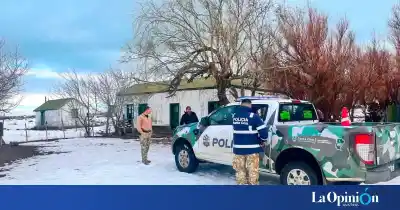 Nevadas en El Chaltén: el operativo rural que tuvo que sortear la nieve y un cortocircuito