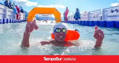 El frío extremo de El Calafate: 250 nadadores de 15 países desafiaron al glaciar en la Winter Swimming World Cup