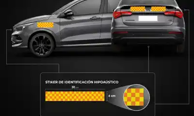 El nuevo distintivo que usarán los conductores con hipoacusia en Rawson y que pocos conocen