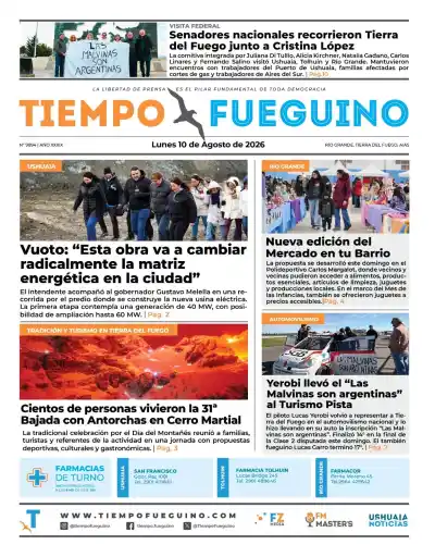La tapa de Tiempo Fueguino que nadie debería perderse este lunes