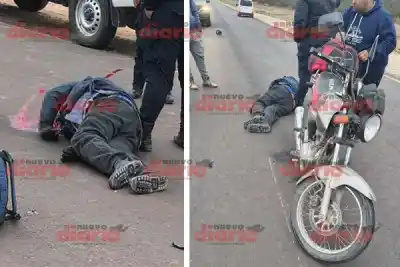 Cayó de su moto y quedó tendido en un charco de sangre: lo que se sabe del accidente