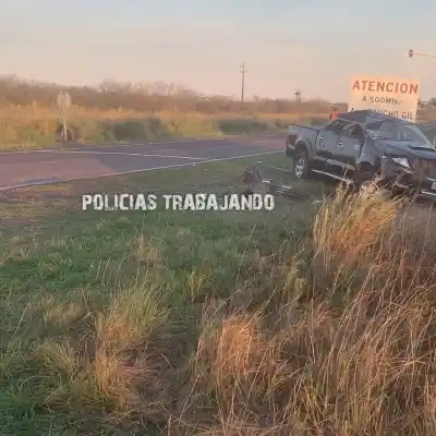 Caballo suelto en la Ruta 123: doble impacto contra dos camionetas y un final que sorprende