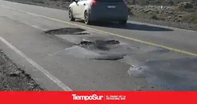 Un tramo clave entre Santa Cruz y Chubut se convierte en un peligro constante: los conductores ya no saben cómo esquivar los cráteres