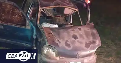 Un joven de 28 años chocó una camioneta en la ruta 10 y dos personas terminaron en el hospital