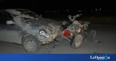 Impactante choque frontal en Río Gallegos: el conductor de un cuatriciclo terminó hospitalizado