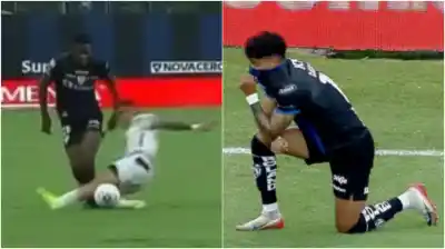 Ecuador se paraliza: la patada que fracturó un partido y dejó a un jugador con una lesión aterradora