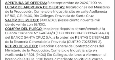Licitan equipamiento para la planta dulcera de Los Antiguos