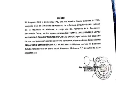 Buscan a los herederos de Alejandro Omar López: el llamado de la Justicia que no pueden ignorar