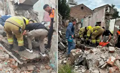 Derrumbe en Concepción: obreros quedaron atrapados tras ceder una losa
