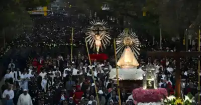 Las imágenes peregrinas del Señor y la Virgen del Milagro llegan al Centro Cultural América