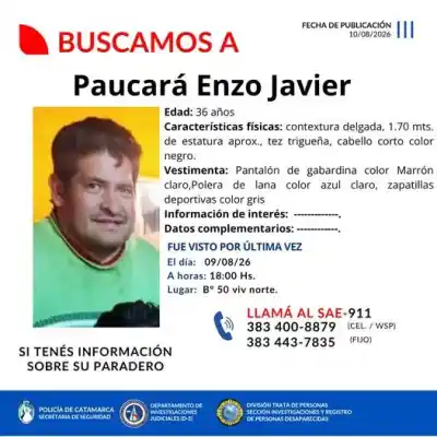 Desesperada búsqueda: ¿quién vio a Enzo Javier Paucará?