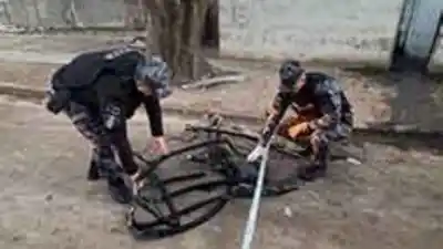Quemaban cables robados en Los Olmos: cuatro detenidos en plena maniobra