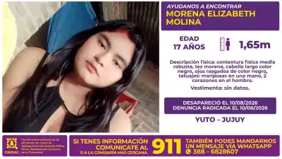 Desesperada búsqueda en Jujuy: una adolescente de 17 años desapareció en Yuto y piden ayuda para encontrarla