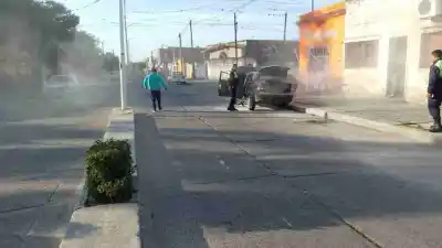 Susto en el acceso principal a Monteros: “Un auto ardió”