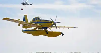 Santa Fe presenta su flota aérea anti incendios: el avión que promete apagar el fuego en una hora