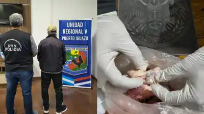 Un jubilado intentó pasar cocaína escondida en carne para un detenido en Iguazú