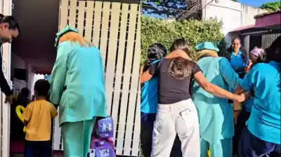 El payaso que protegió a los niños durante el terremoto: su heroico gesto quedó filmado