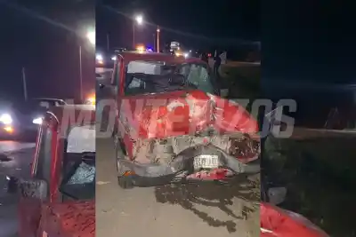 Chocaron en la Ruta 325, terminaron heridos y uno de ellos tenía pedido de captura