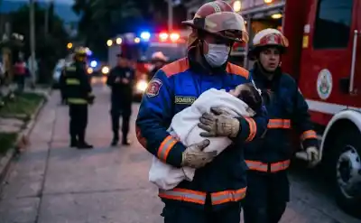 Desesperación en San Pedro: una madre pidió ayuda y los bomberos lograron salvar a su bebé de un año