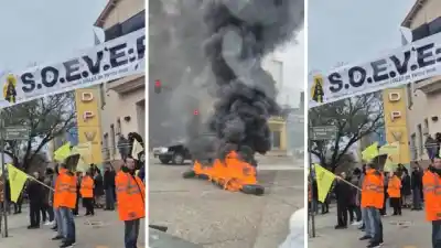 Quemaron cubiertas frente a Vialidad: el duro reclamo que tiene en vilo a los trabajadores