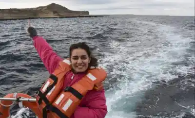 La reconocida conductora de El Trece desembarcó en Puerto Madryn y su visita sorprendió a todos