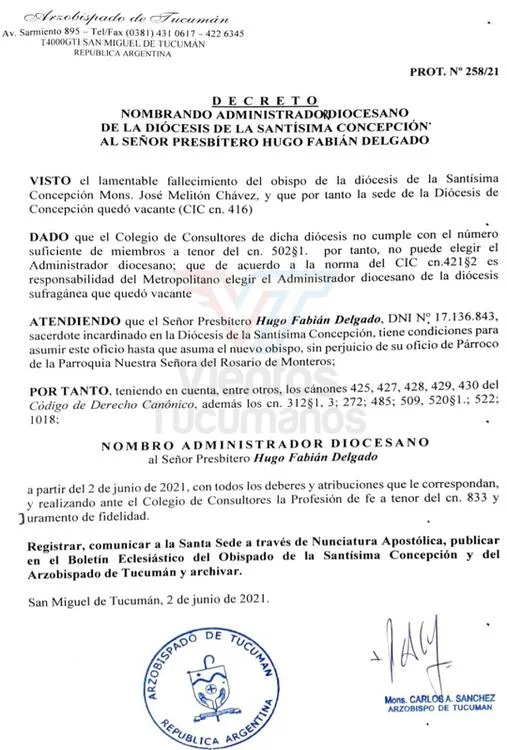 nombramiento fabián delgado
