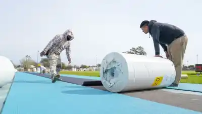 La pista de atletismo del CARD ya tiene piso de nivel olímpico: los detalles que pocos conocen