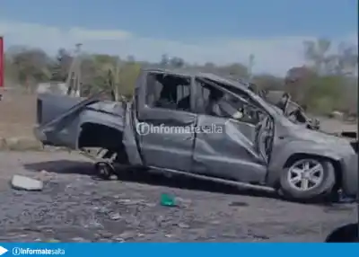 Vuelco en la Ruta 9: el dramático estado en que quedó la camioneta