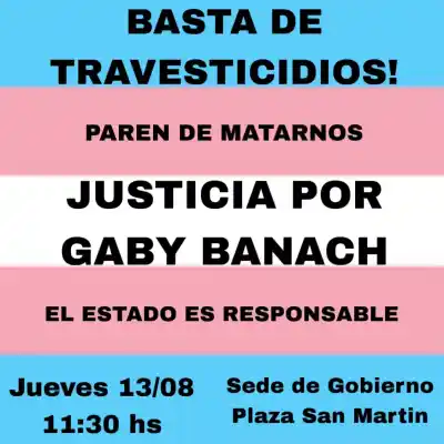 Marchan a la Sede de Gobierno por el travesticidio de Gabriela Banach: exigen respuestas