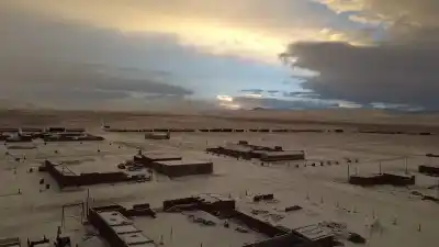 Jama bajo la nieve: las postales que dejó el temporal en la Puna jujeña