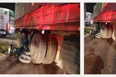 Impactante siniestro en Goya: un motociclista terminó bajo un camión