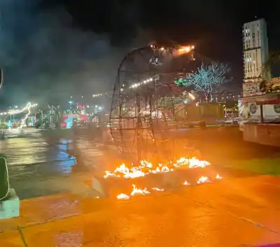 Misterioso incendio en el Parque de las Fiestas de Posadas: el número que quedó en llamas