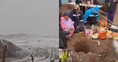 La nevada que acompañó el ritual de la Pachamama en Tolar Grande