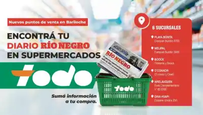 Sumá el diario a tu carrito: alianza estratégica acerca RÍO NEGRO a seis sucursales de Supermercados Todo