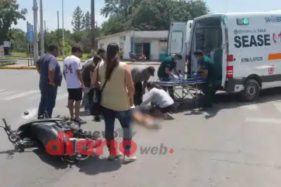 Derrape en la zona sur: una mujer terminó con un corte profundo en la frente
