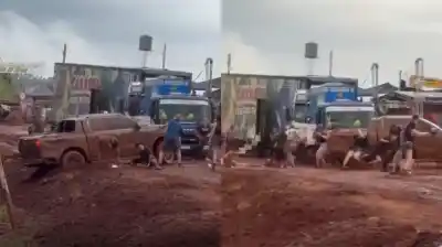 Exhibición de camionetas se convierte en pesadilla: el momento en que el vehículo se desvía hacia la multitud