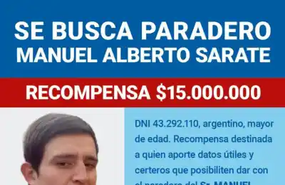 Un misterio que crece: $15 millones de recompensa por datos sobre el paradero de Manuel Sarate